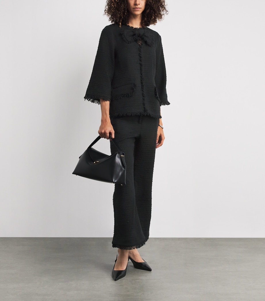 Cotton-Blend Mafaldana Trousers 050 BLACK Image 2