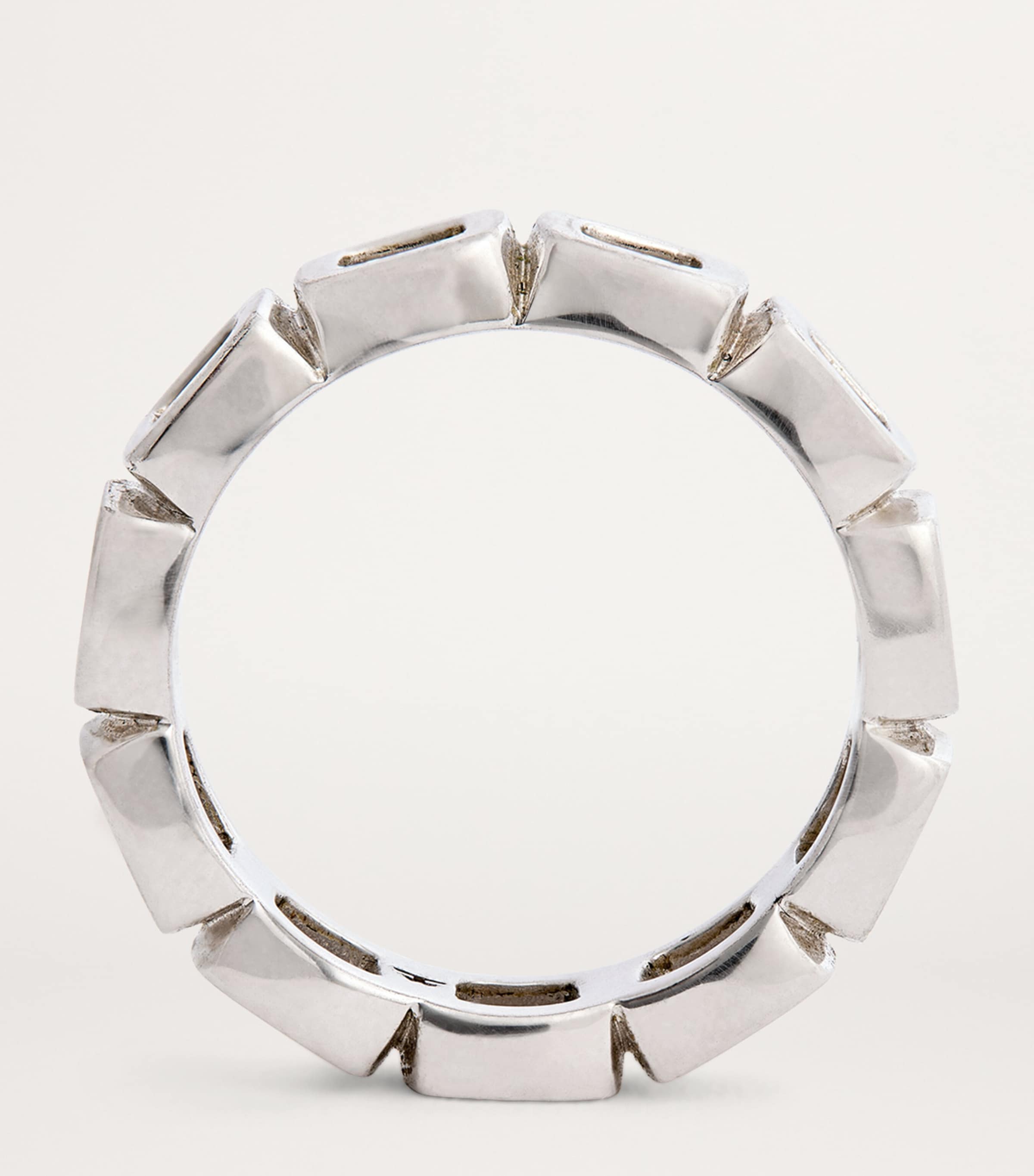 Tom Wood Sterling Silver Cushion Band Open Ring | Harrods US