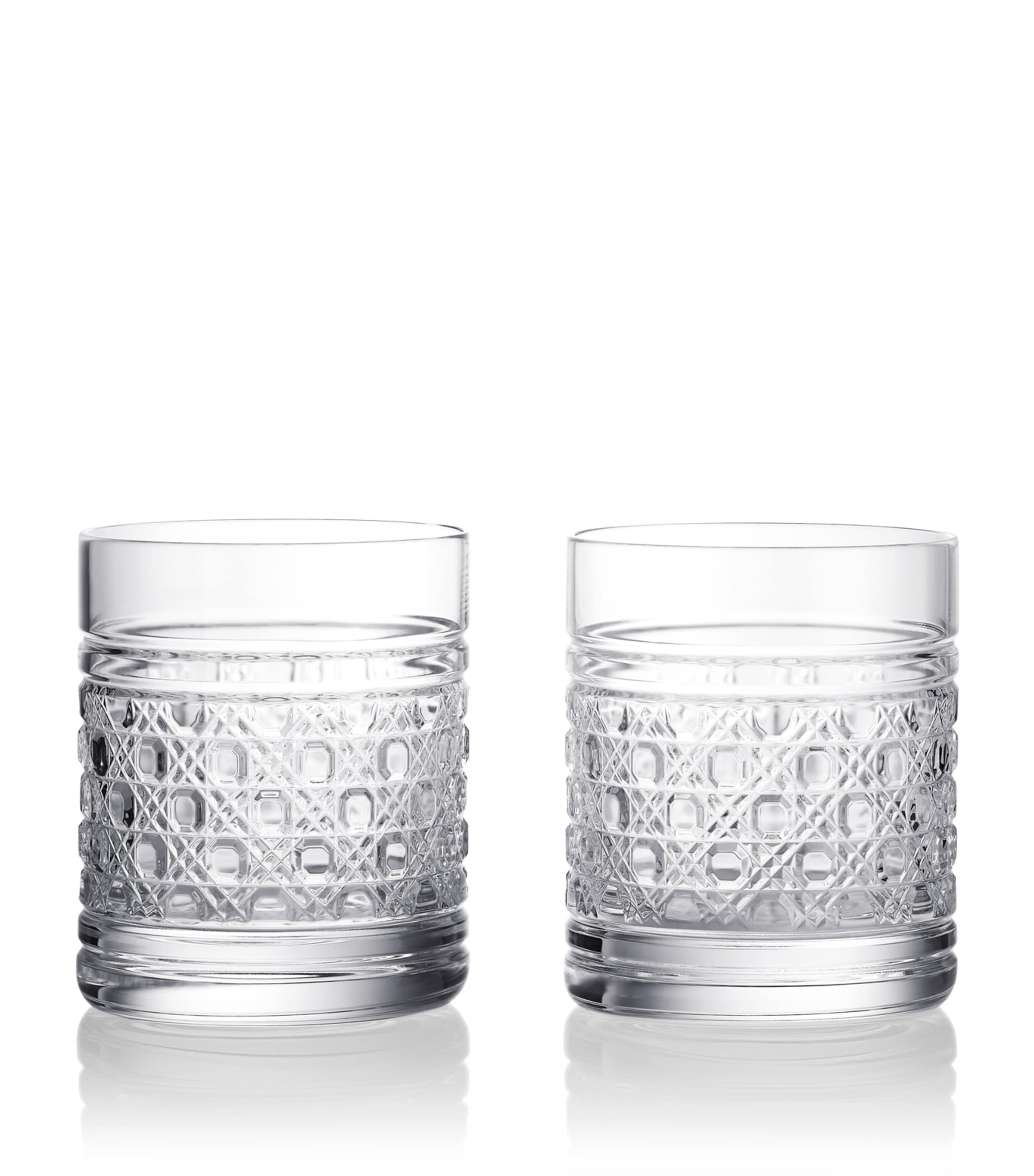 Waterford Opulence Set Of 2 Lead Crystal Tumbler Glasses In Transparent