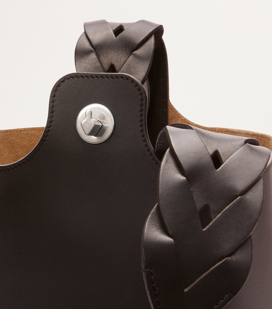 Large Pebble Bucket Bag DARK BROWN Image 7