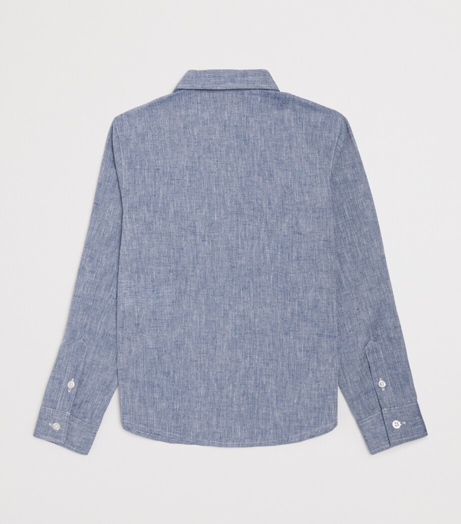 Cotton Logo Shirt (4-16 Years) BLUE ICE Image 2