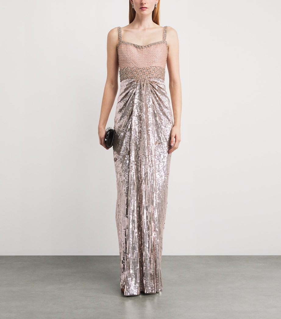 jenny packham pink dress Kate Middleton's Jenny Packham Georgia Gown in Pink Sequin