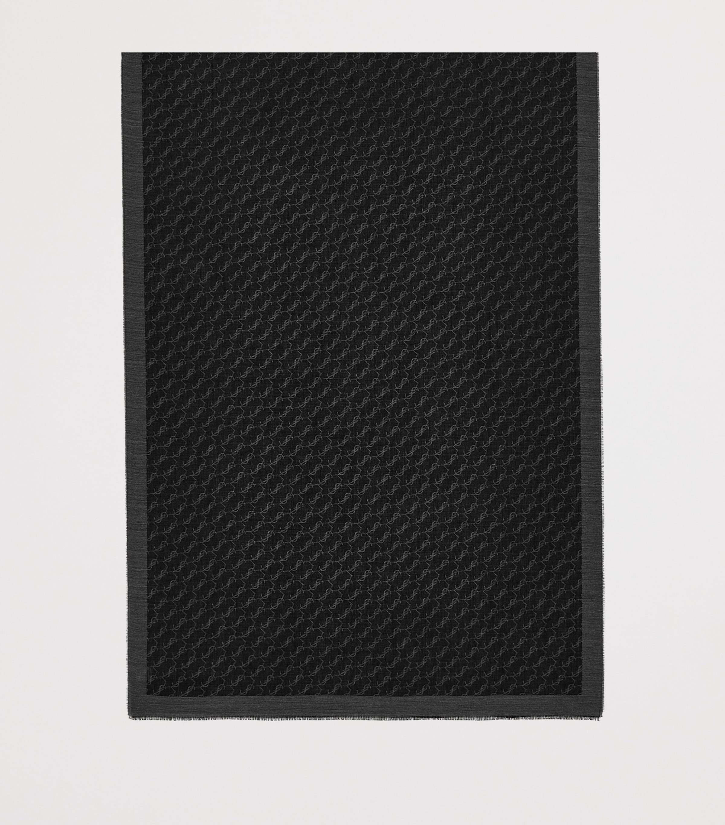 Saint Laurent Cashmere-Silk Monogram Scarf Image 3