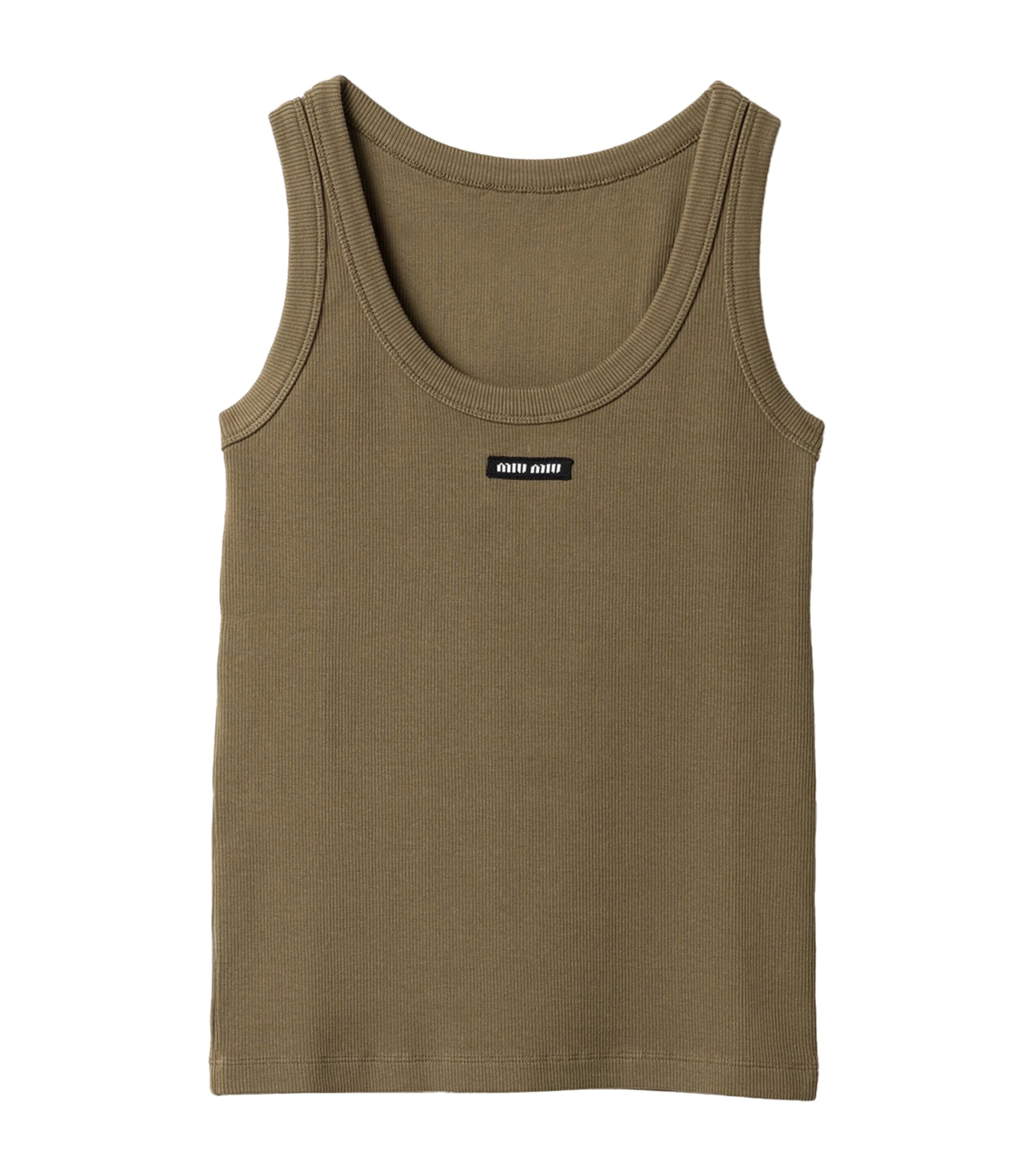 Miu Miu Green Jersey Tank Top | Harrods UK