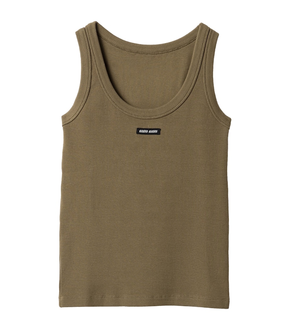 Miu Miu Womens Jersey Tank Top Image 1