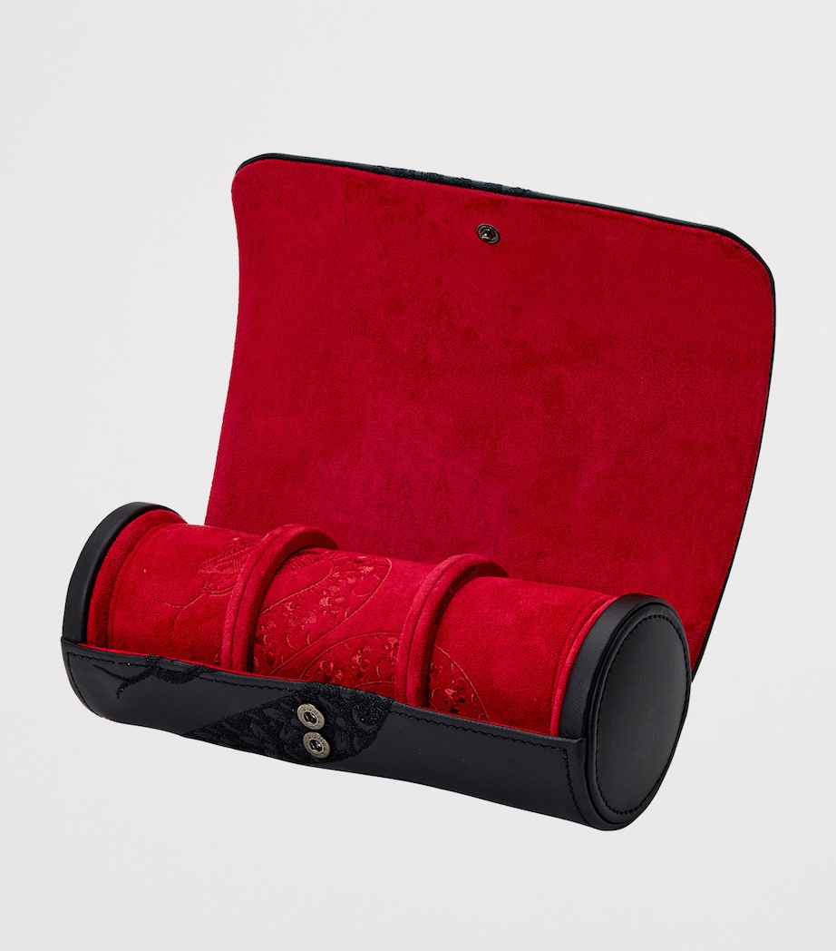 Vegan Year Of The Snake Lunar Triple Watch Roll BLACK Image 3