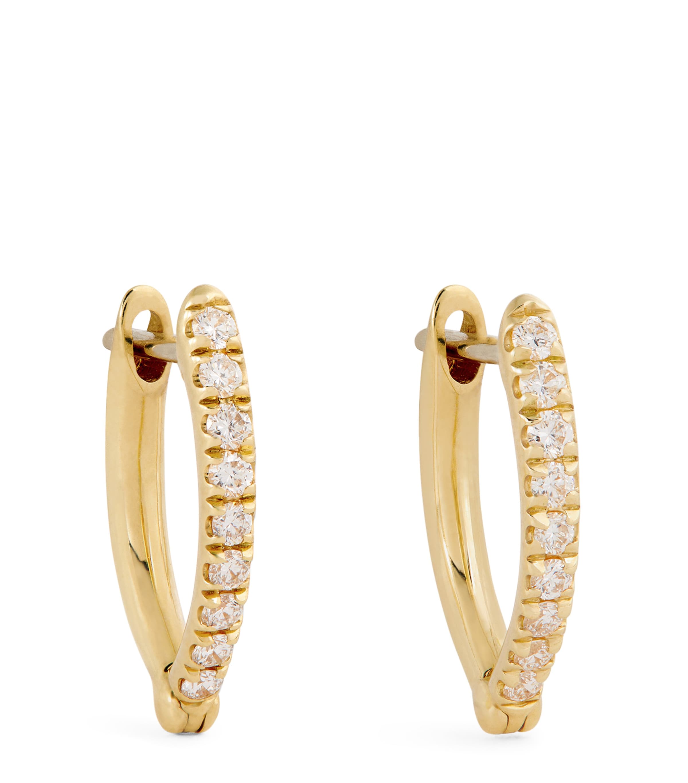 Melissa Kaye Small Yellow Gold and Diamond Cristina Earrings Yellow Gold Image 1