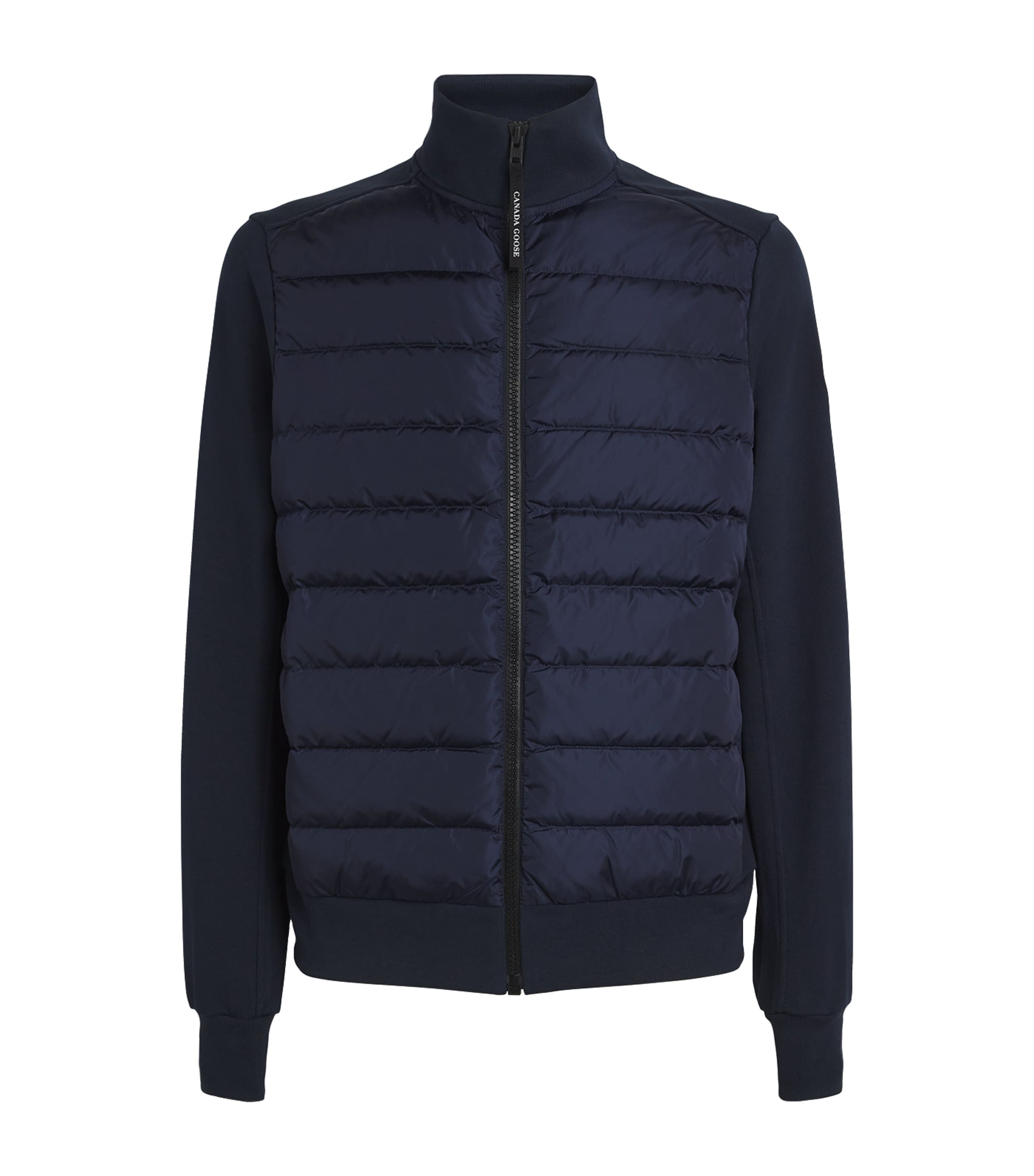 Canada Goose Knitted Hybridge Puffer Jacket In Navy