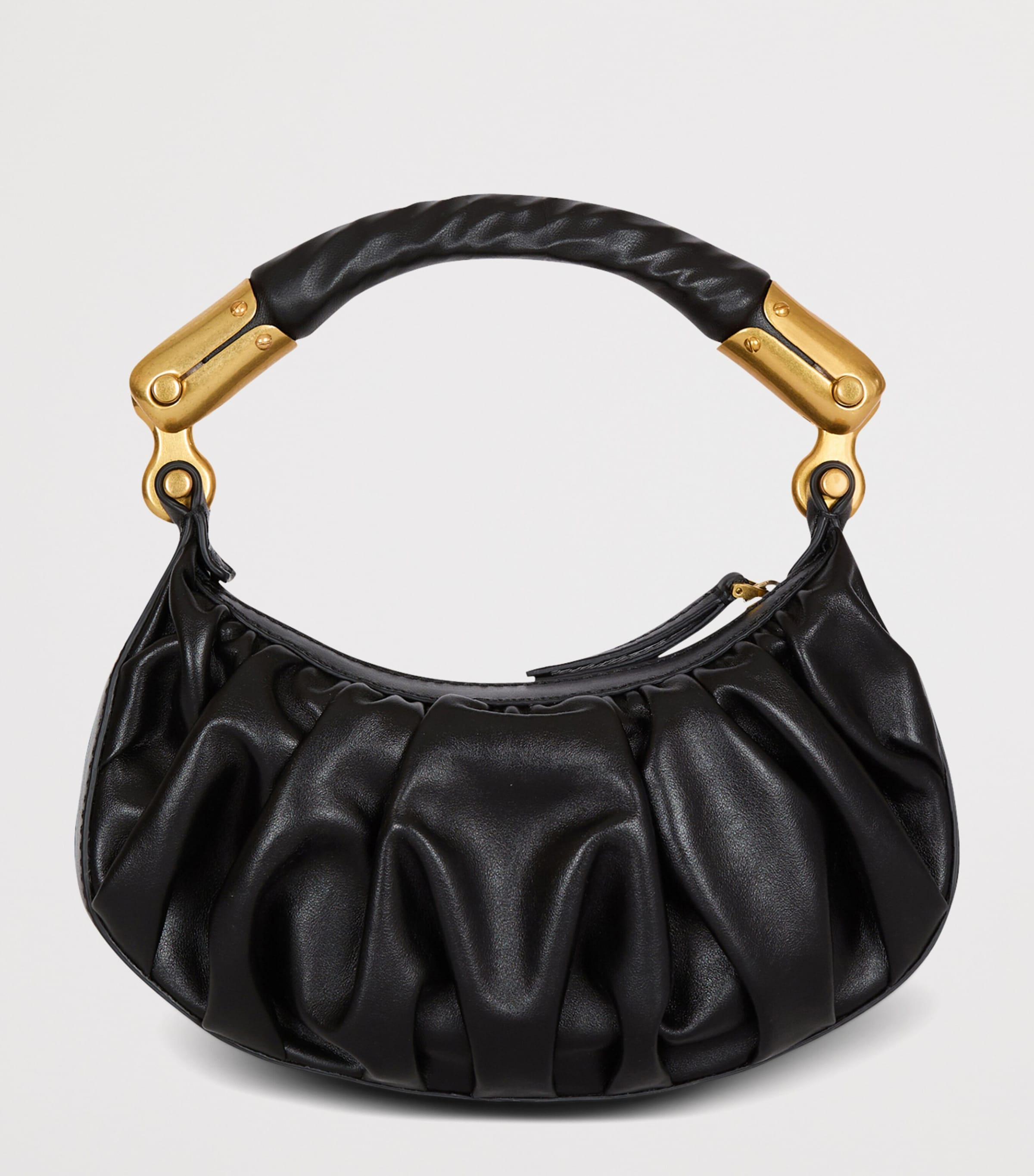 Mini Leather Ebene Top-Handle Bag 0PA NOIR Image 7