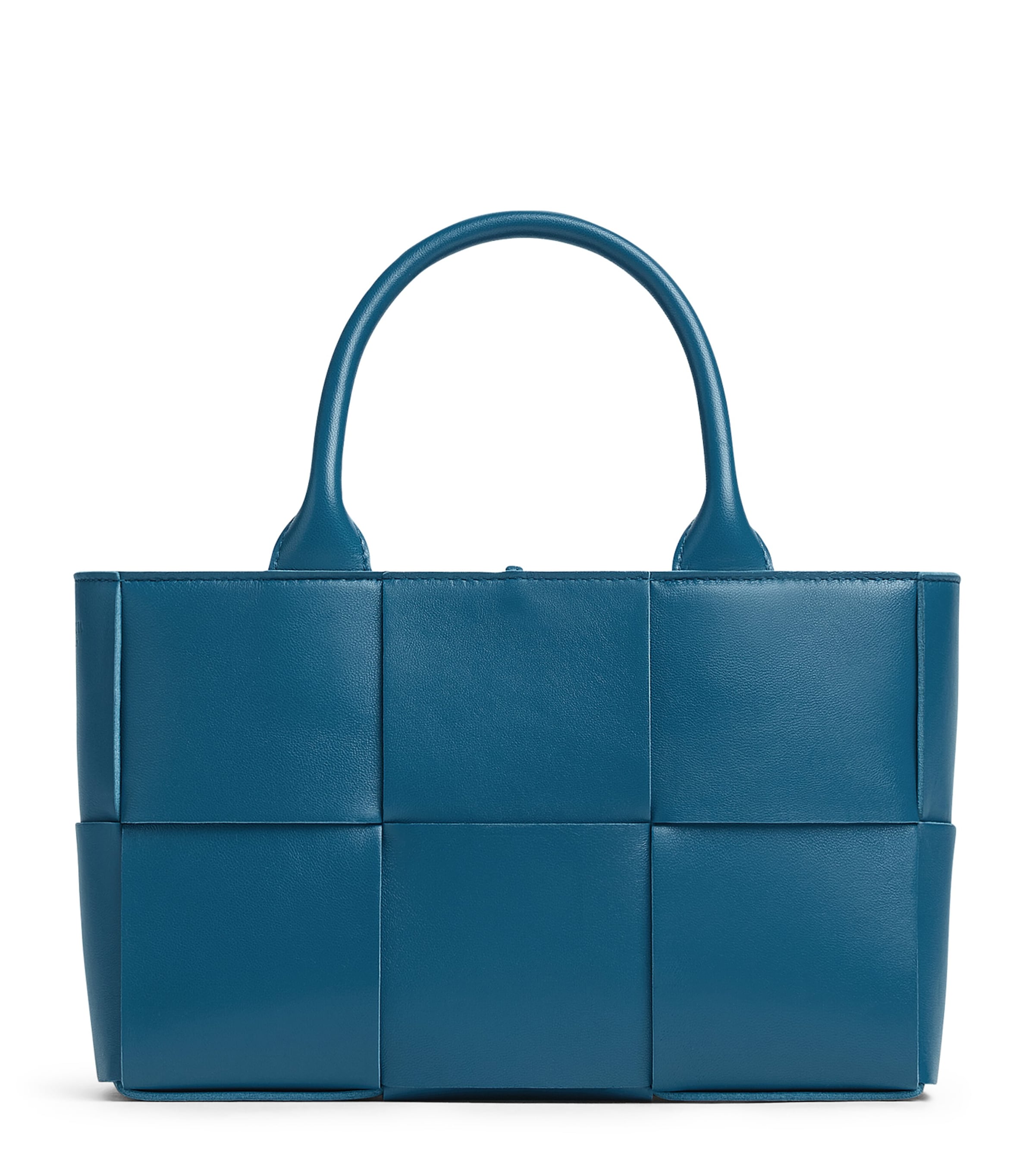 Bottega Veneta Mini Leather Arco Tote Bag In Blue