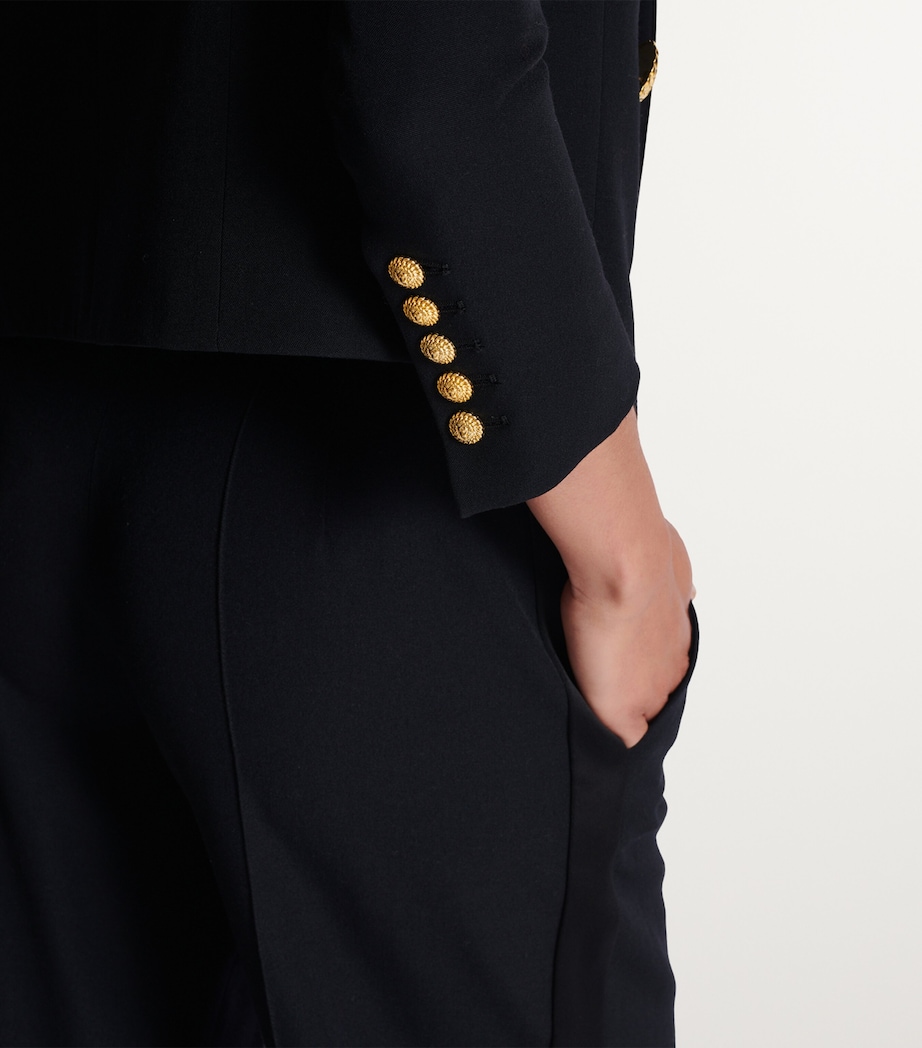 Wool Grain De Poudre Cropped Jacket 0PA NOIR Image 6