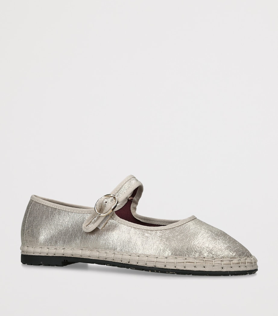 Flabelus Flor Mary Jane Flats Champagne Image 2