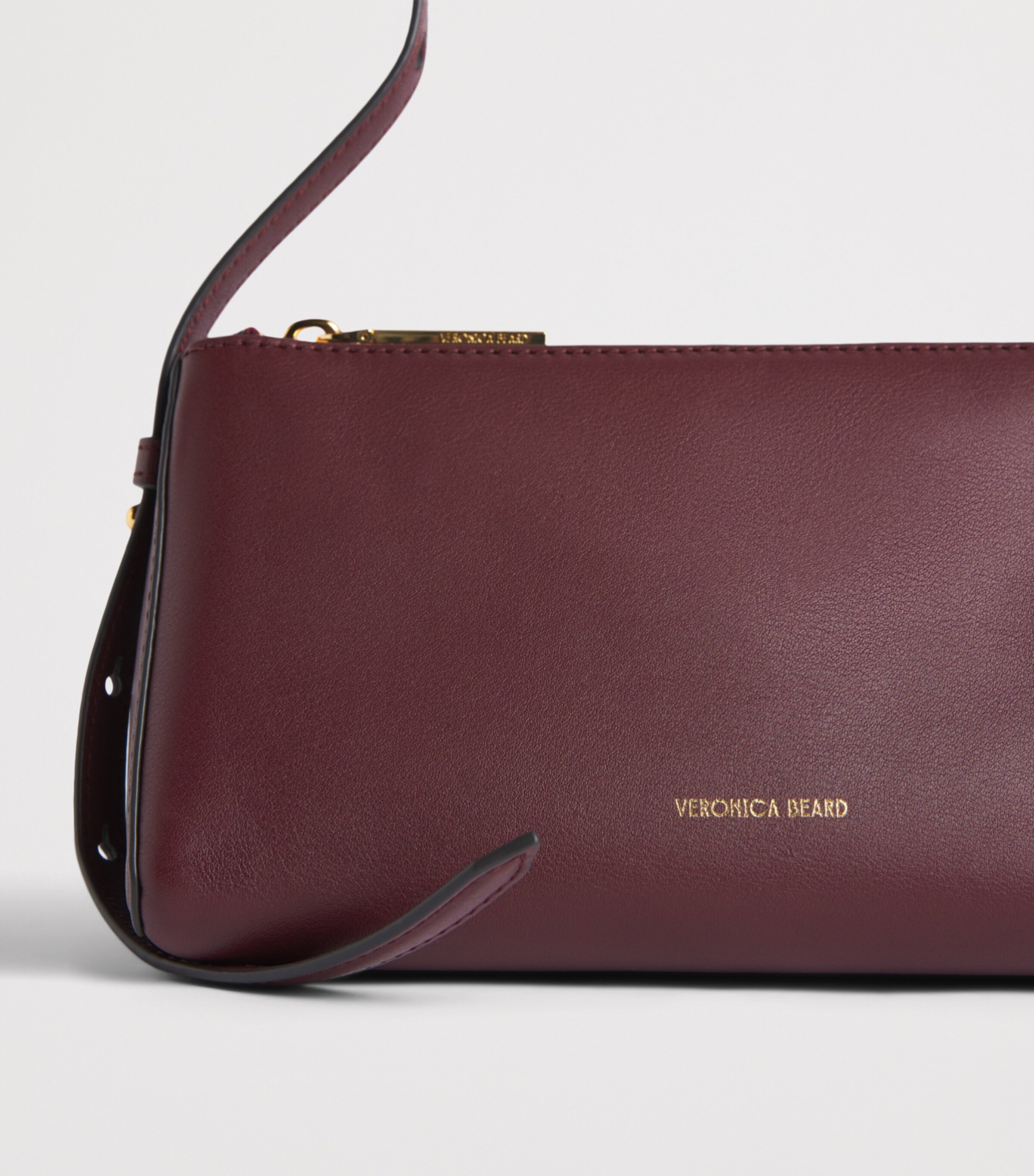 Veronica Beard Mini Leather Prism Shoulder Bag Burgundy Image 6