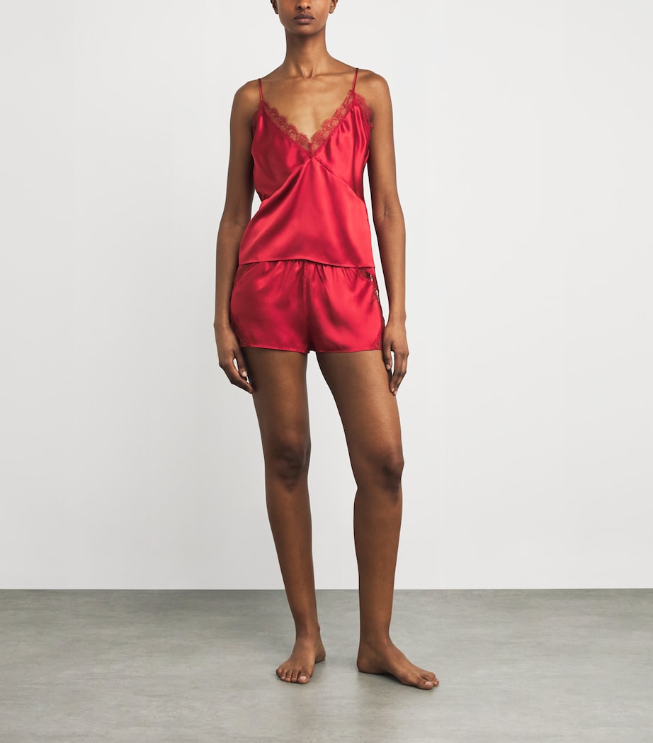 Lace-Trim Cami Top RED 600 Image 2