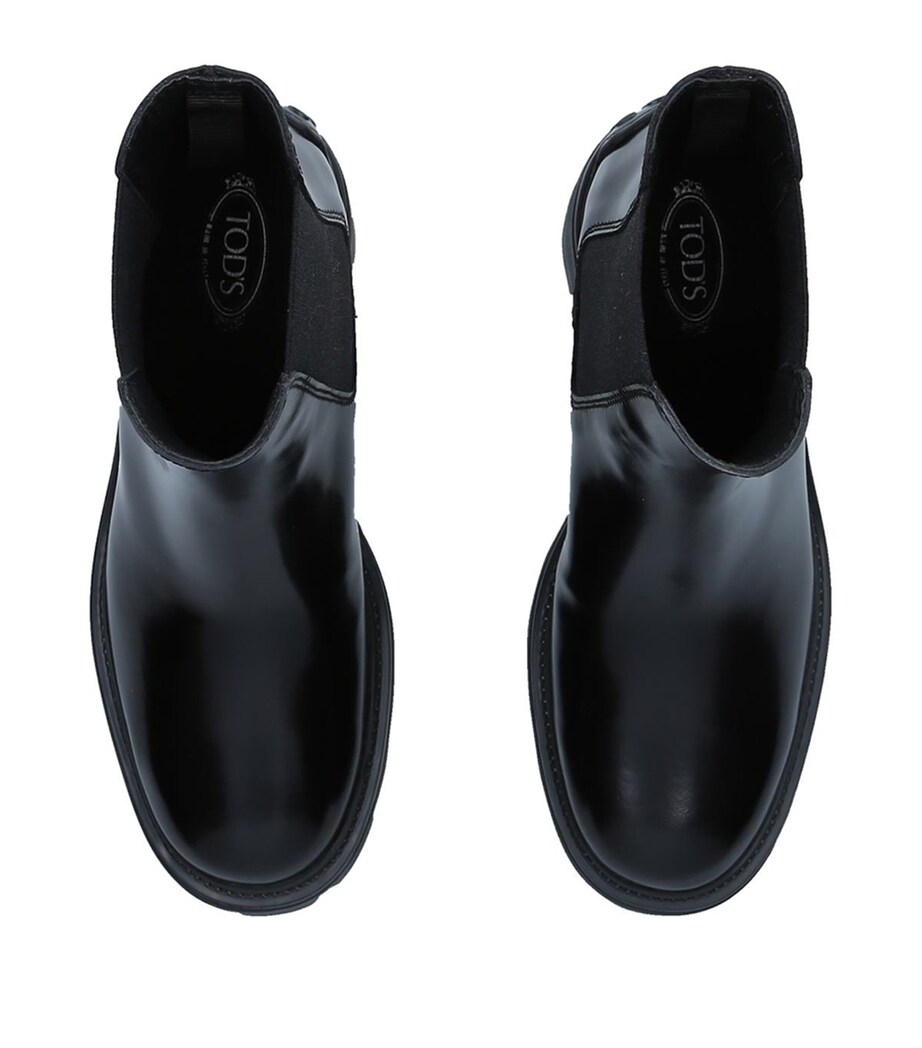 Tod's Patent Leather Boots 60 Black Image 4