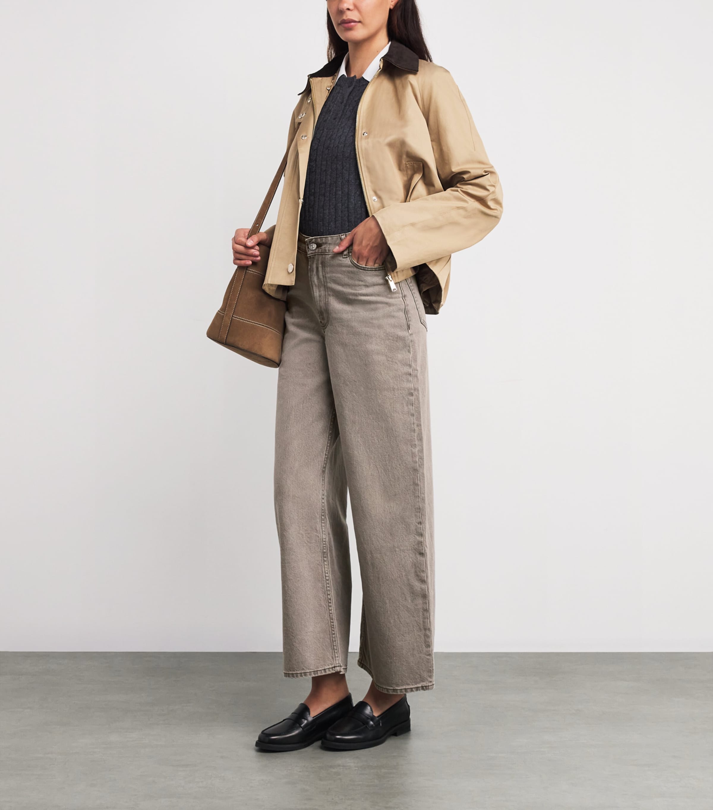 Wide-Leg  Jeans GREY BEIGE Image 2