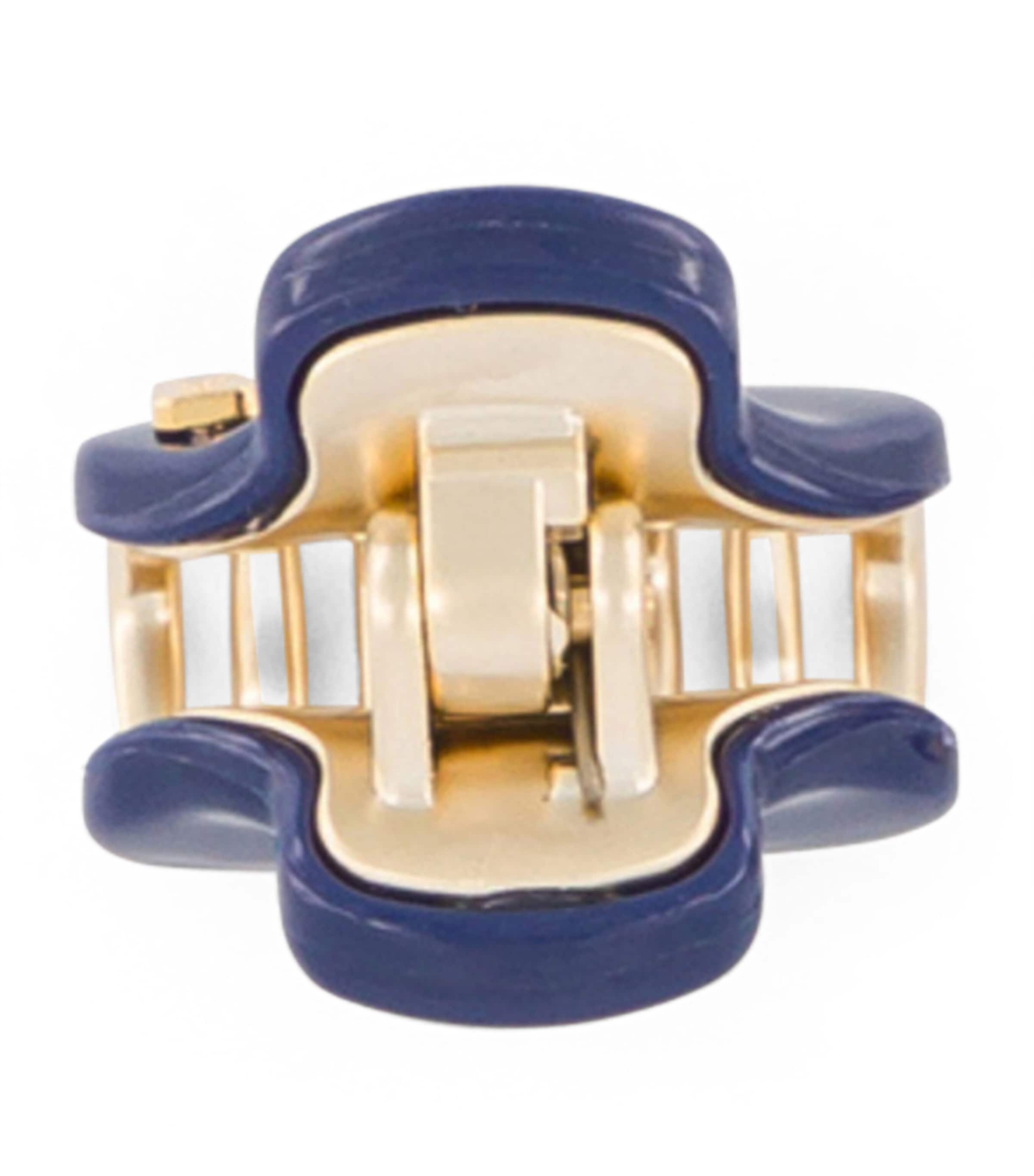 Alexandre de Paris Gold-Plated Mini Claw Hair Clip Marine/or Image 3