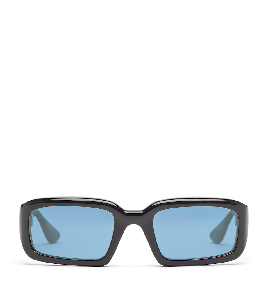 Acetate Mektoub Sunglasses BLACK/RIF BLUE LENS Image 1