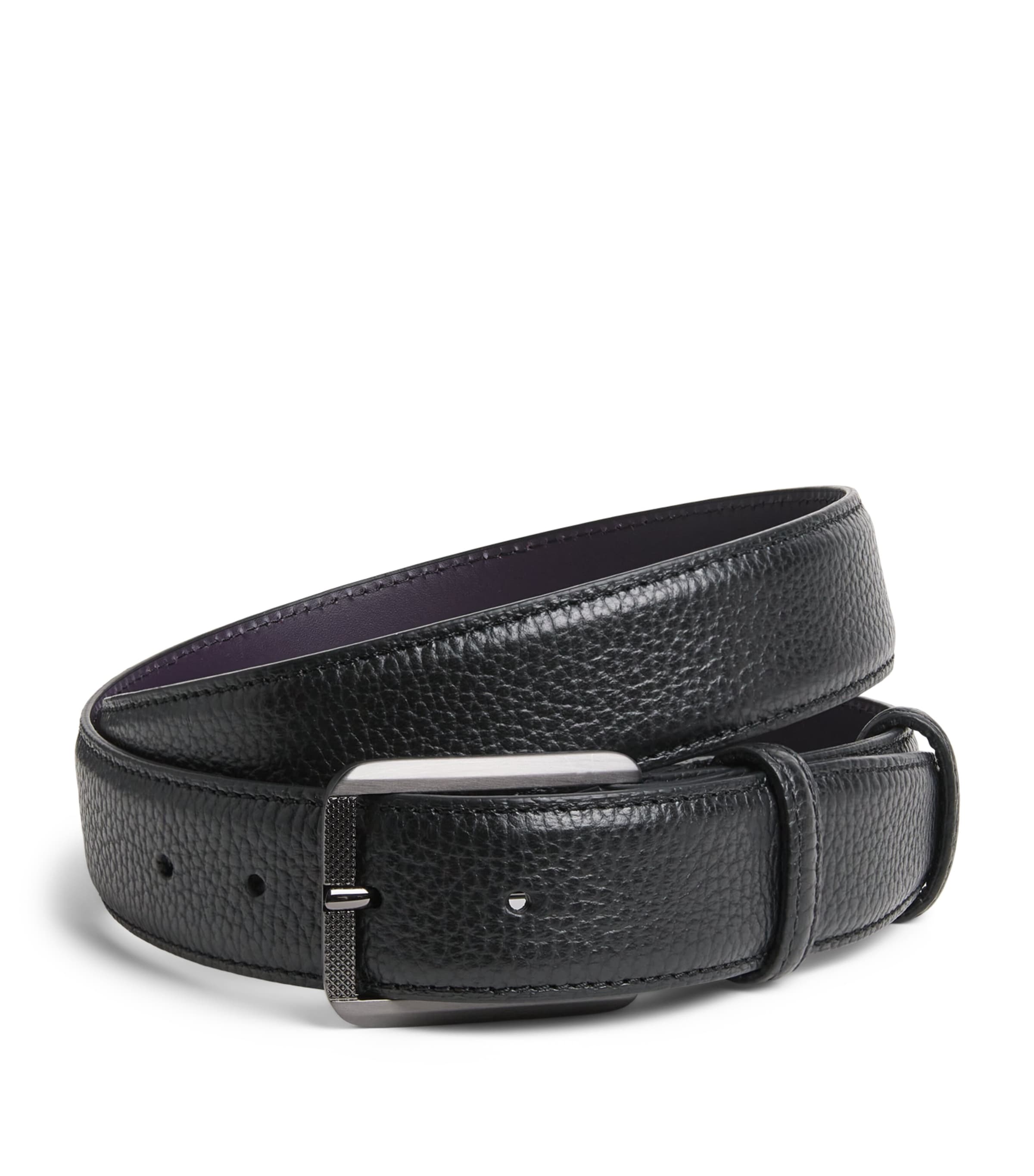 Elliot Rhodes Grained Leather Belt Black Image 1
