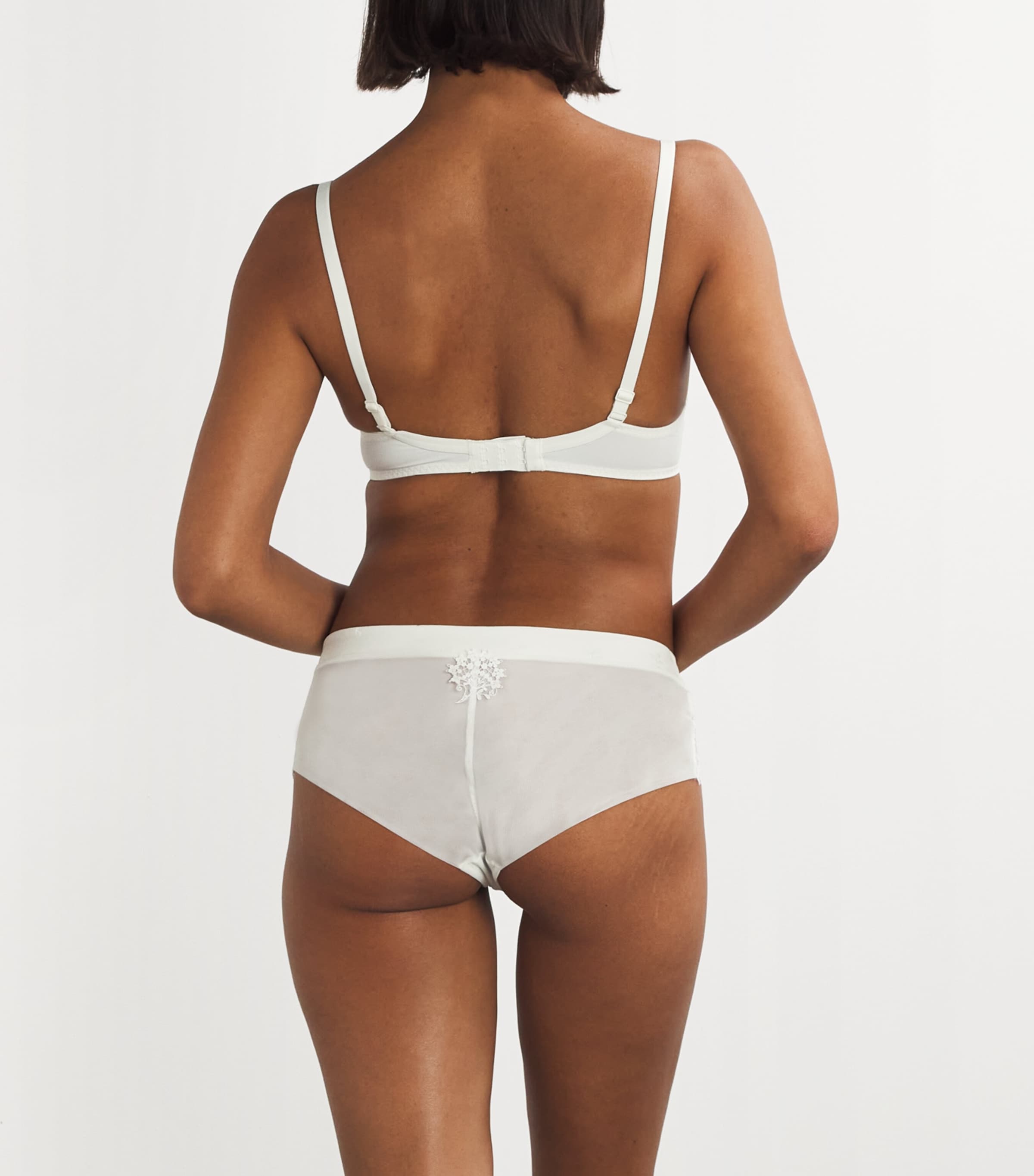 Embroidered Wish Plunge Bra 030 NATURAL Image 3