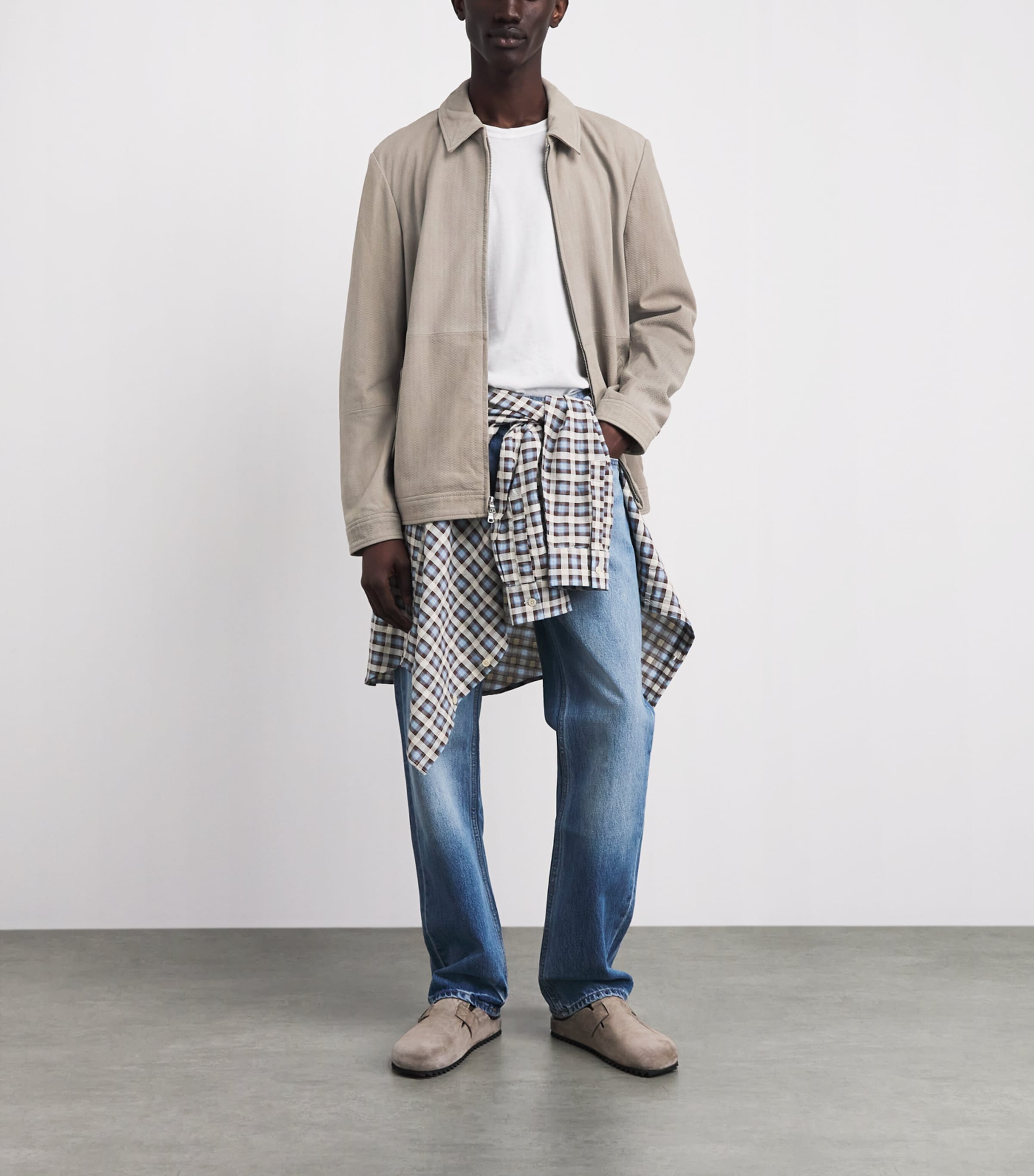 Suede Bomber Jacket SANDSTONE Image 2