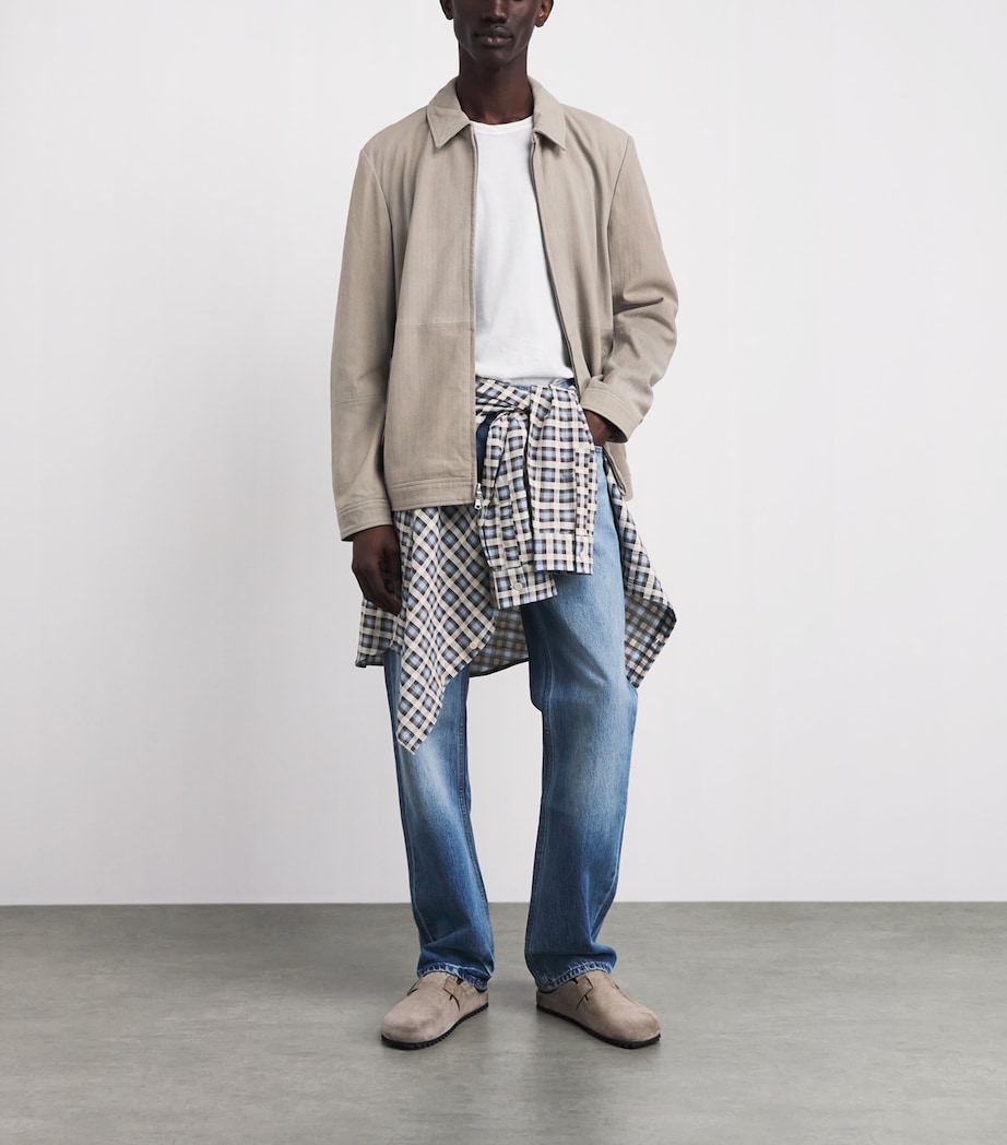 Suede Bomber Jacket SANDSTONE Image 2