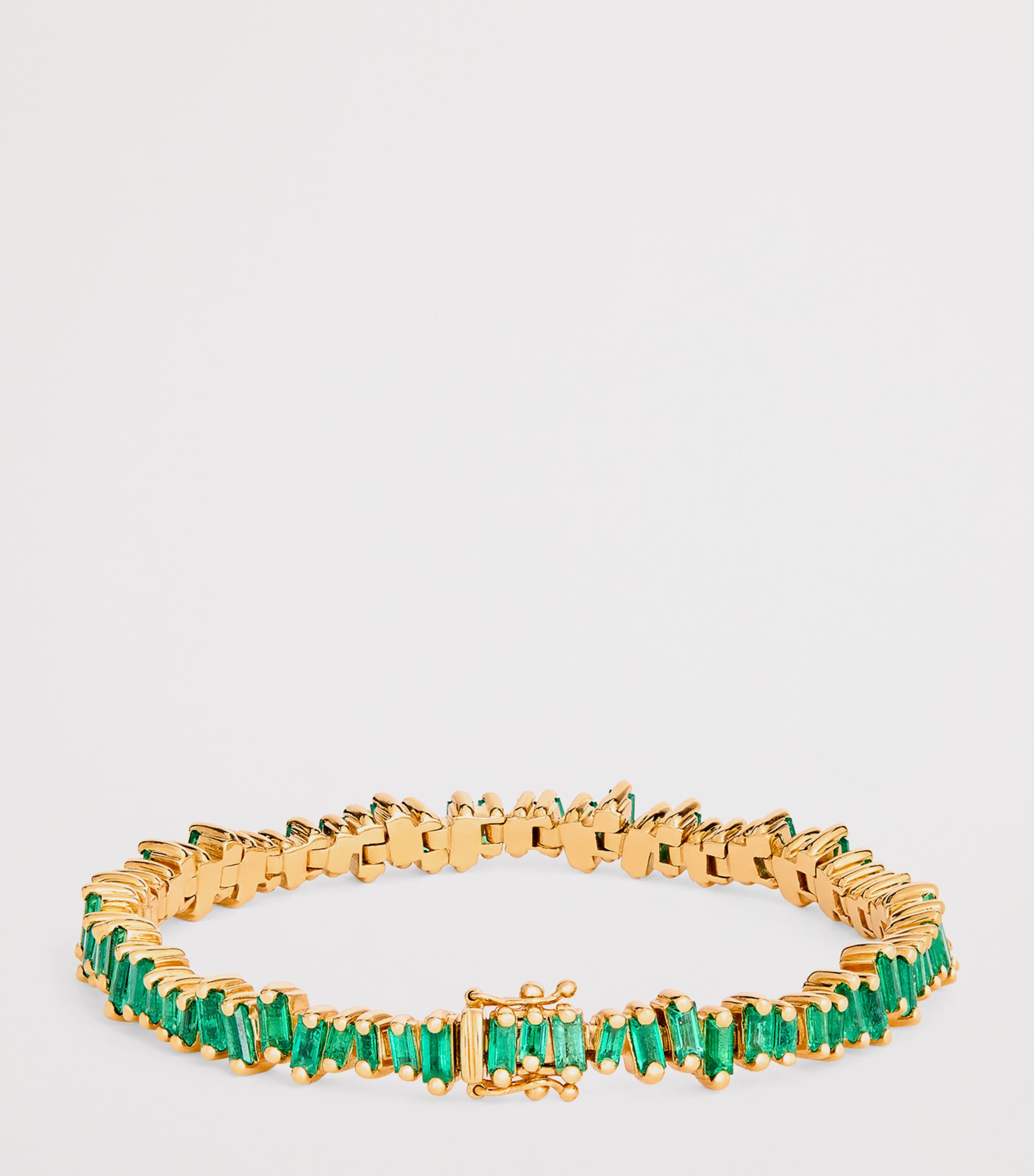 Yellow Gold and Emerald Bold Fireworks Tennis Bracelet 18K YG/EMER Image 3