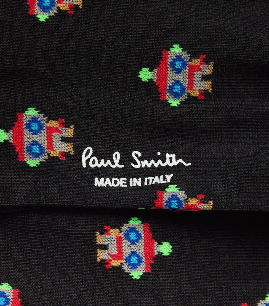 Paul Smith Mens PS SOCK AKL NOVELTY ROBOT JACQUARD. Grey Image 2
