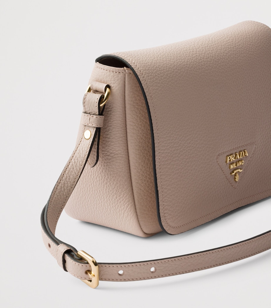 Prada Grained Leather Shoulder Bag Powder Image 7
