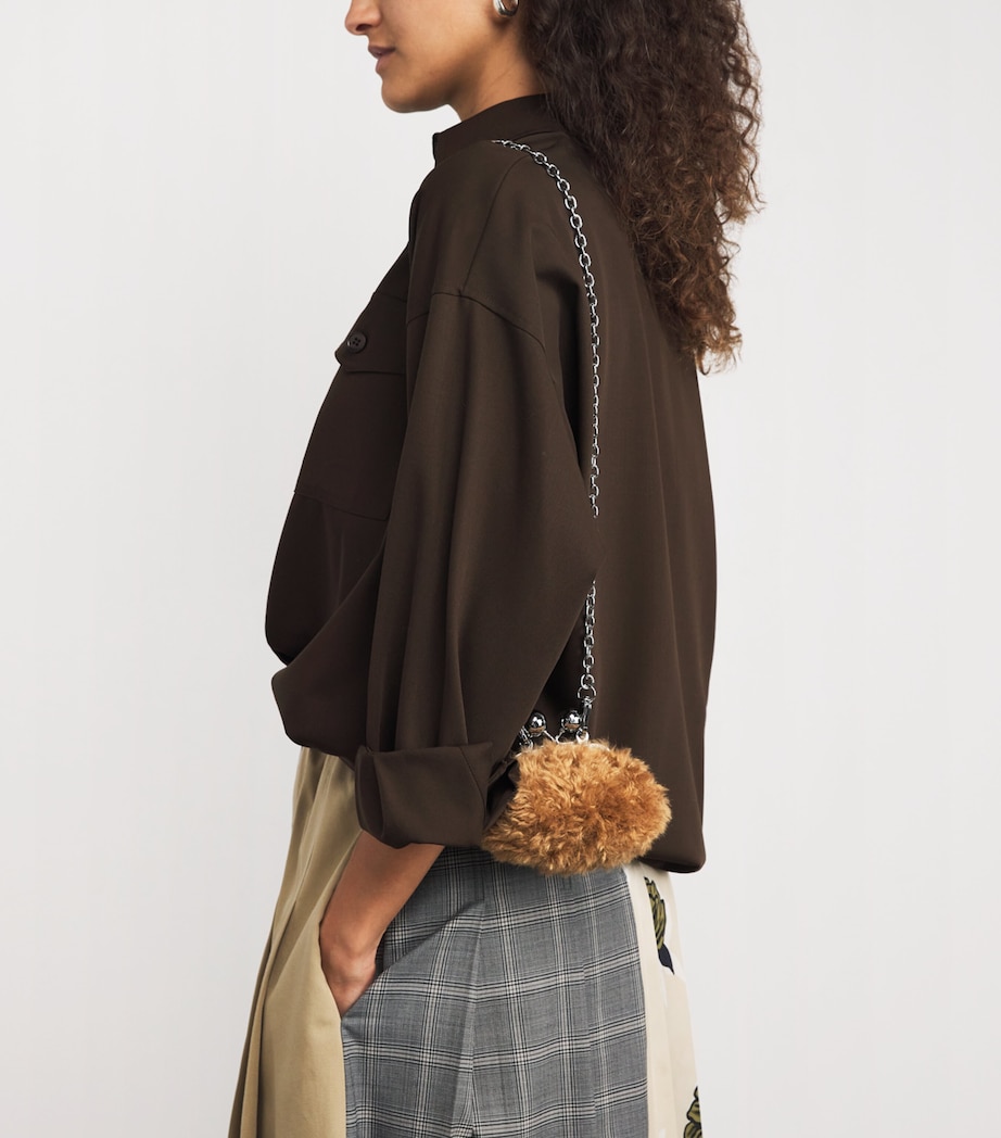 Faux Fur Pasticcino Nano Bag ANTIQUE ROSE Image 5