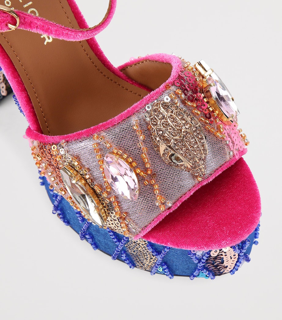 Sequin Kensington Platform Sandals PINK COMB Image 3