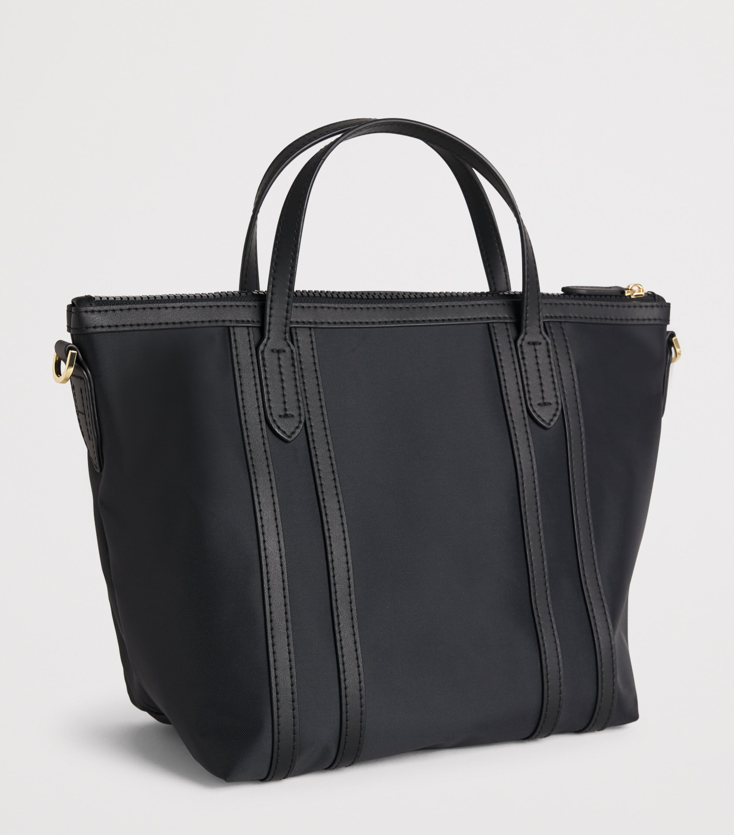 Harrods Grab Nylon Jetsetter Tote Bag Black Image 3