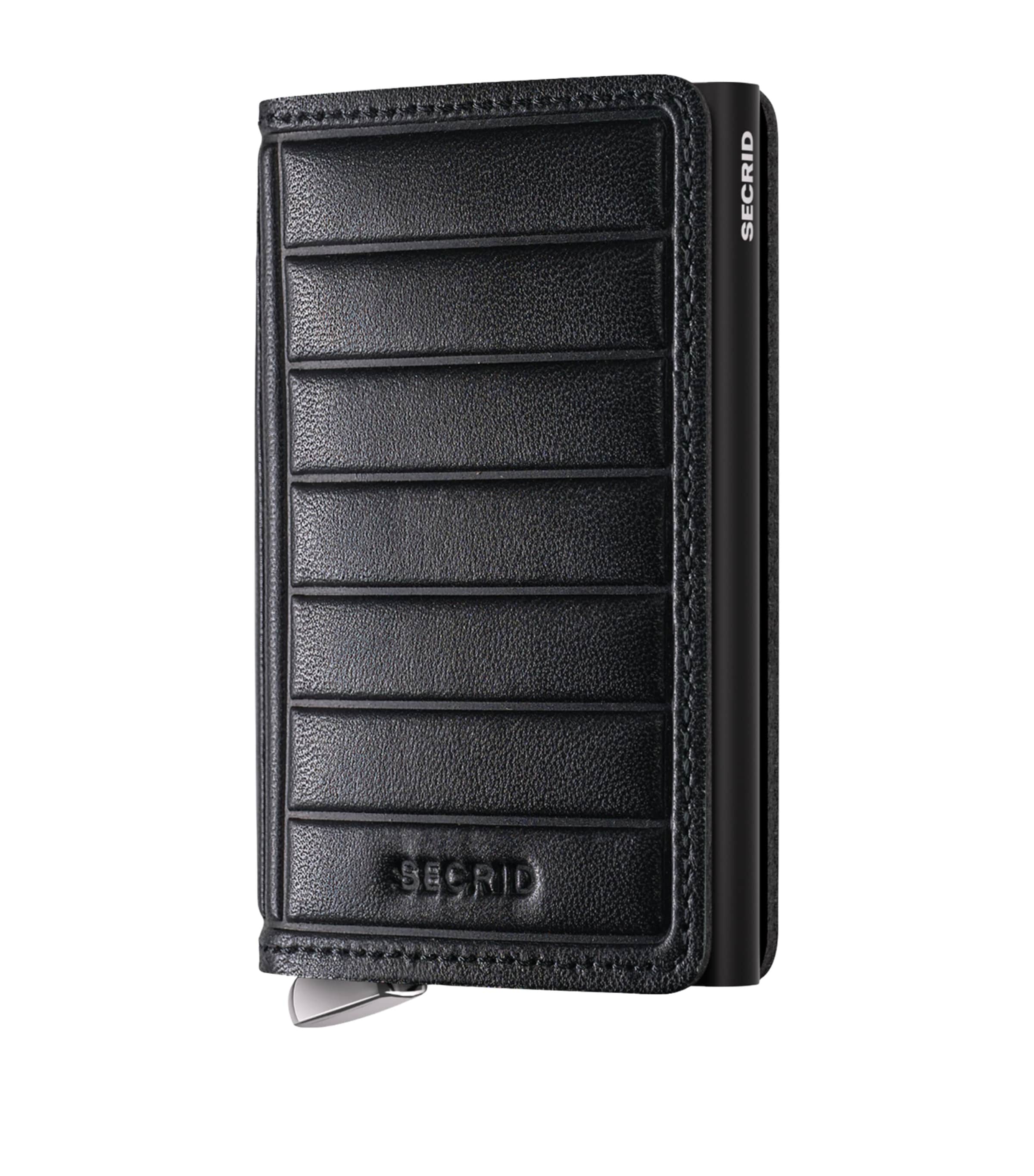 Embossed Leather Slimwallet BLACK Image 1