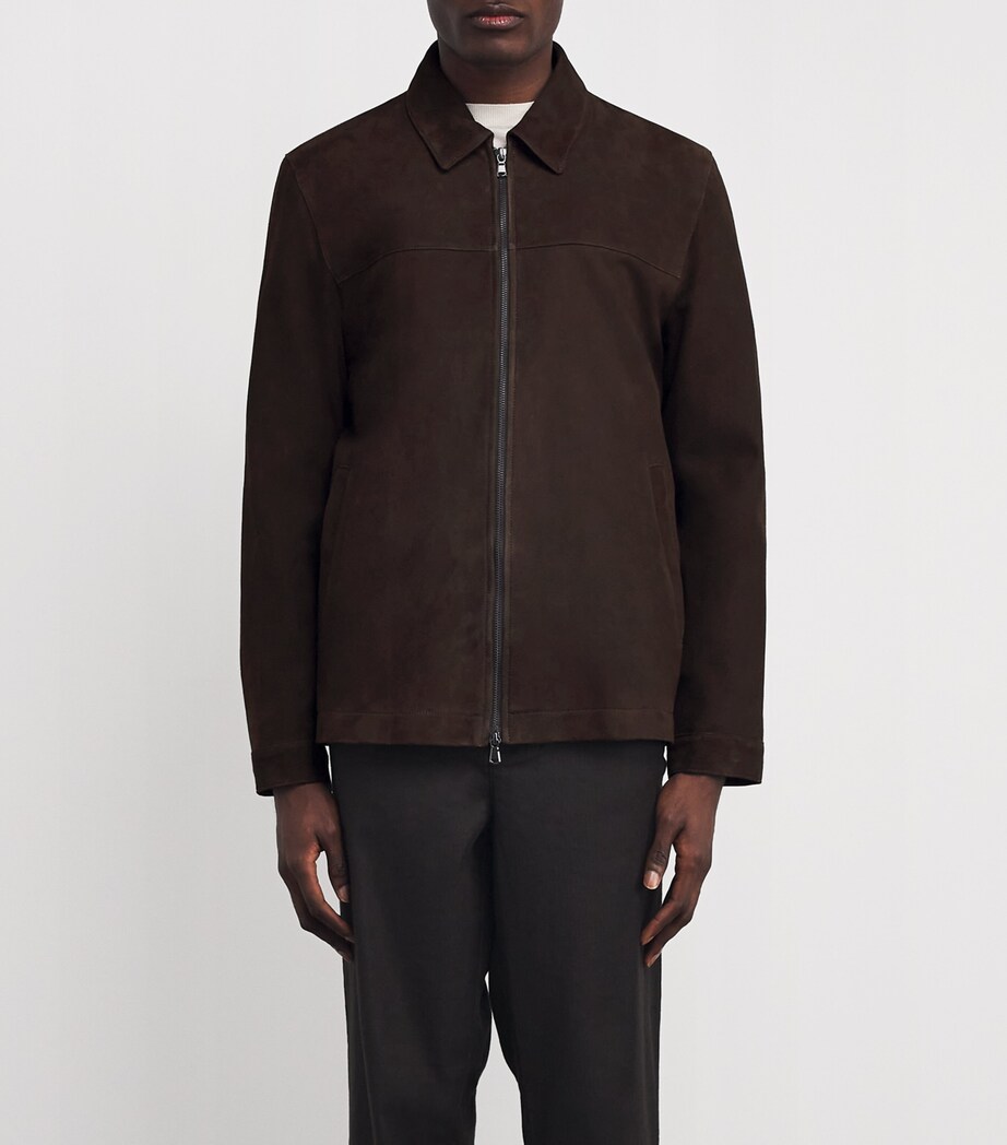 Suede Harrington Jacket COCOA Image 3