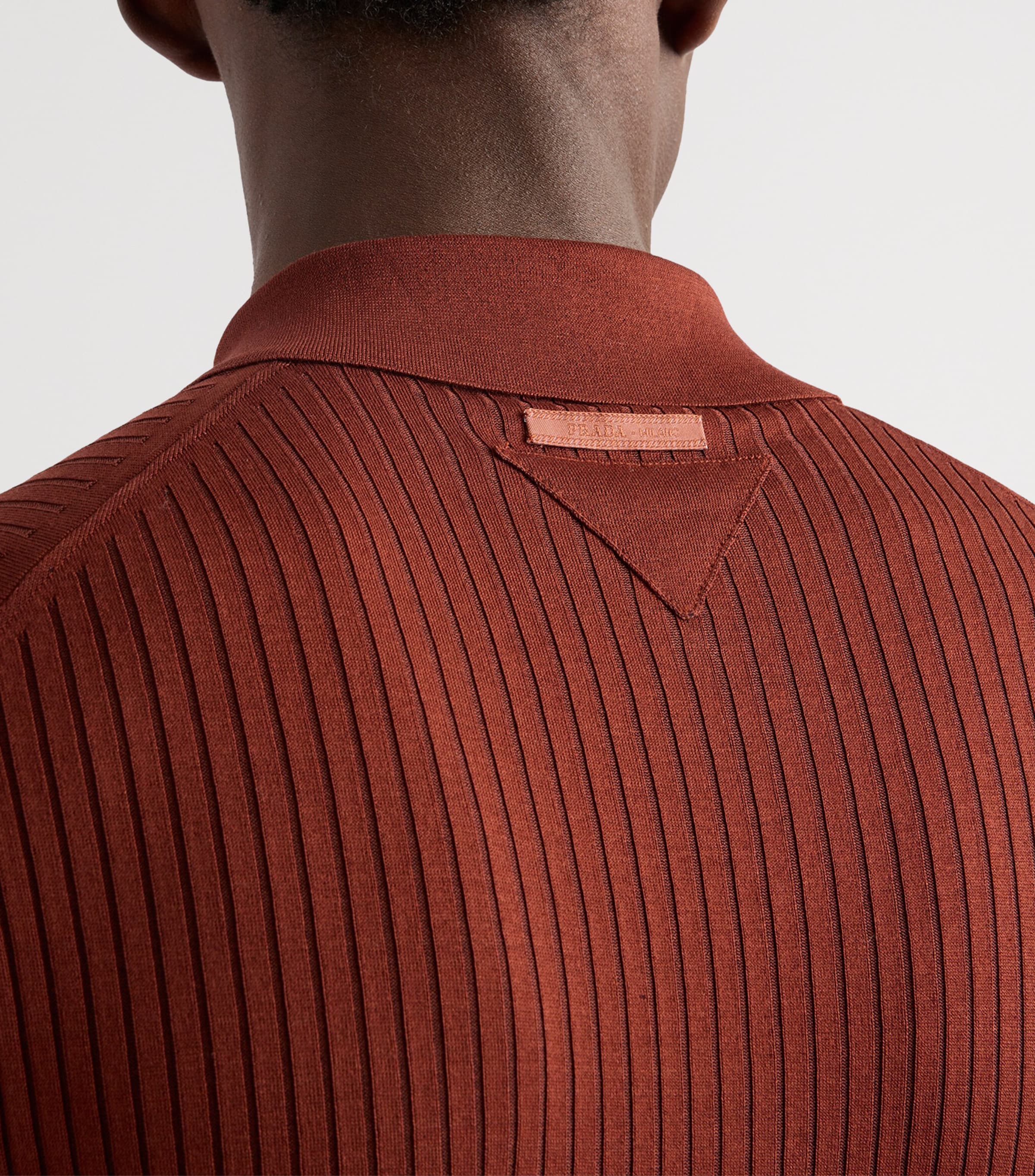 Cotton Ribbed Polo Shirt F0033 Image 3