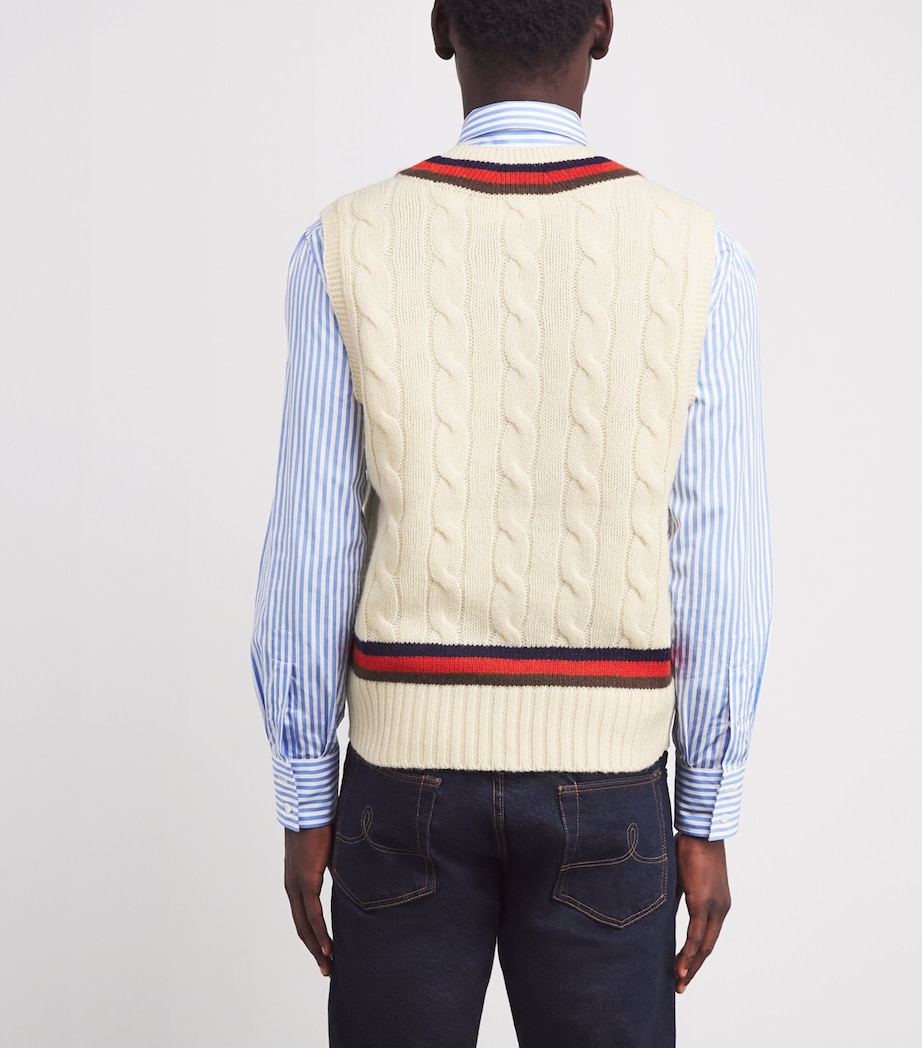 Wool-Blend Cricket Sweater Vest NATURAL Image 4