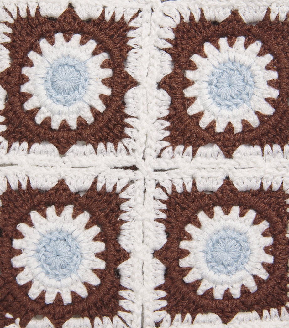 Maje Womens Crochet Shorts Brown/blue Image 6