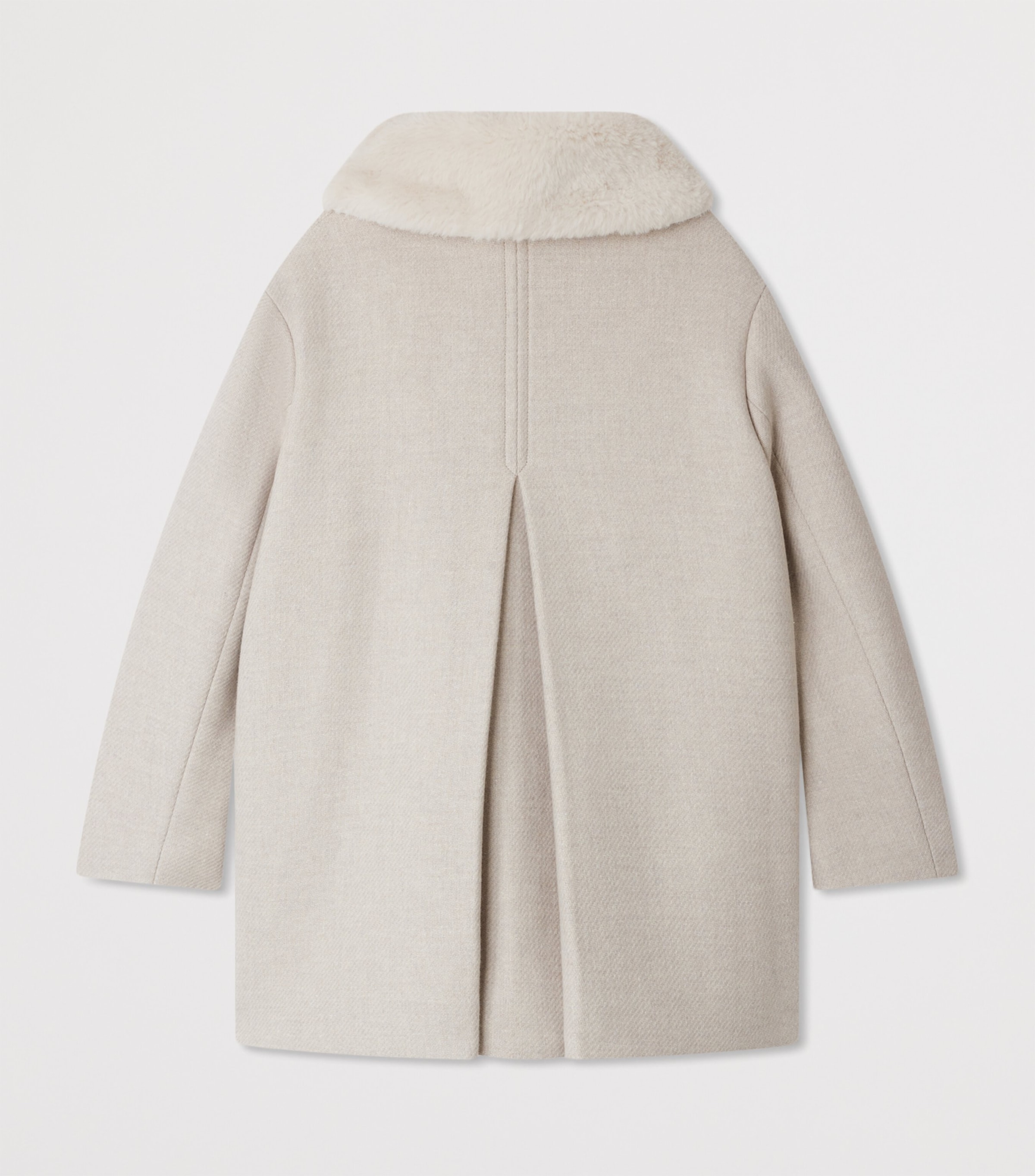 Wool-Blend Collared Coat (4-8 Years) BEIGE Image 2