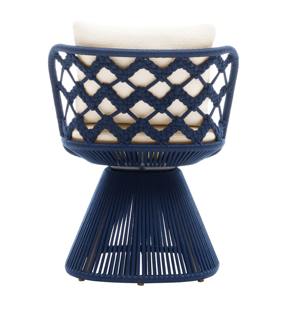 Flair O' Cushioned Outdoor Dining Chair BLUE AND WHITE Image 2