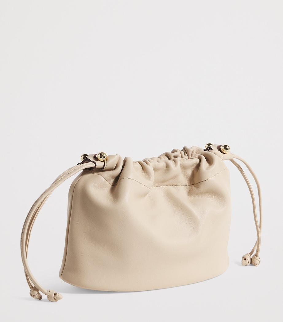 Leather Charlotte Clutch Bag OAT Image 3