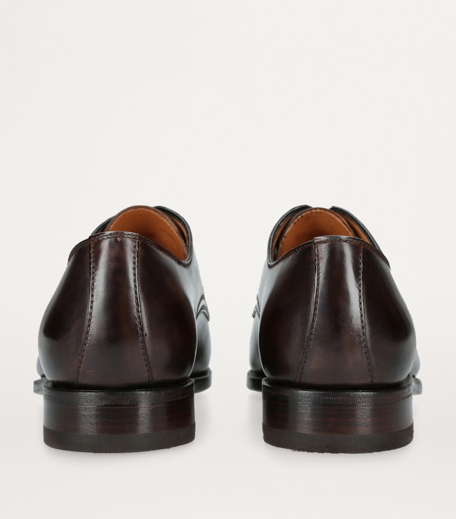 Bontoni Leather Umberto Derby Shoes Dark Brown Image 2