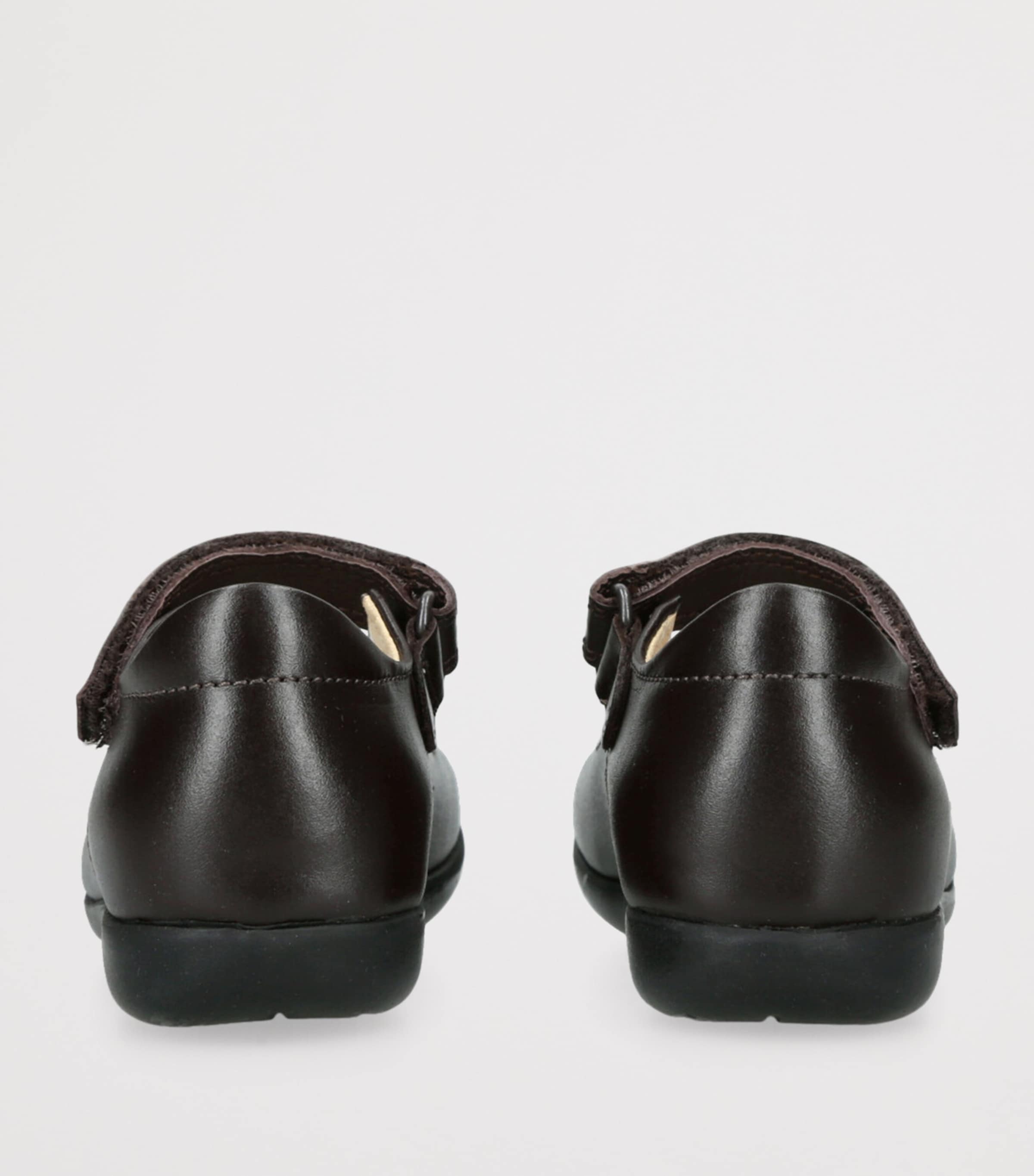 Leather Emma School Shoes DARK BROWN Image 2