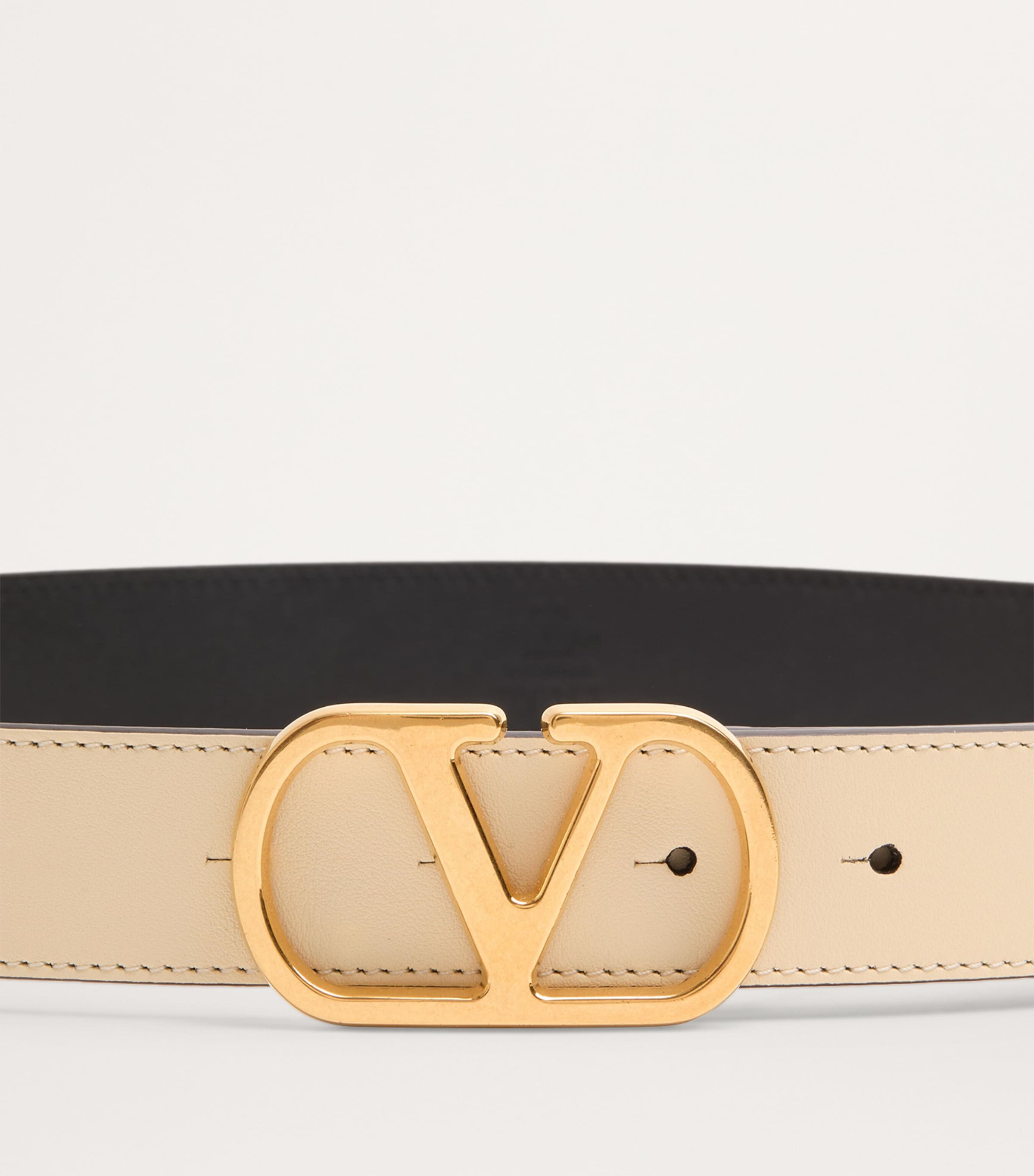 Leather VLogo Signature Belt REN Image 3