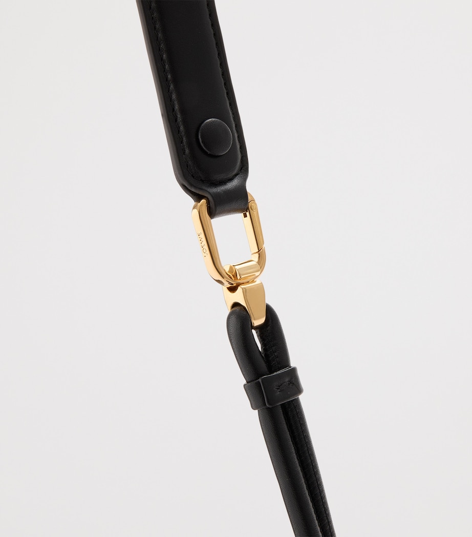 x Albers Medium Leather Madrid Shoulder Bag BLACK/BURGUNDY Image 12