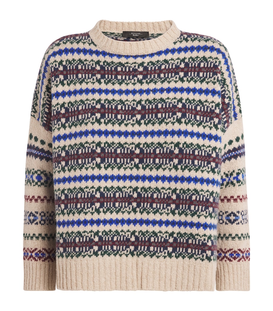 Wool-Blend Jacquard Sweater ECRU Image 1