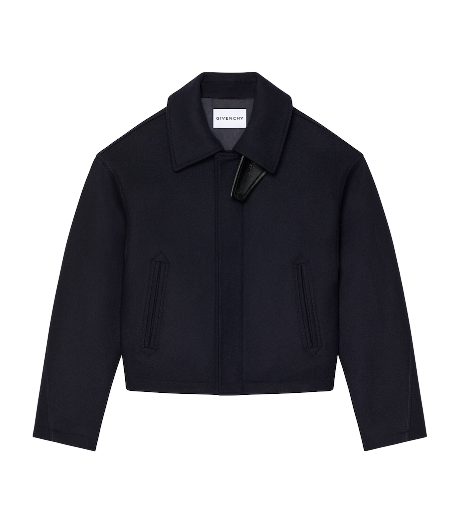 Givenchy Mens Wool Oversized-Collar Jacket Image 1