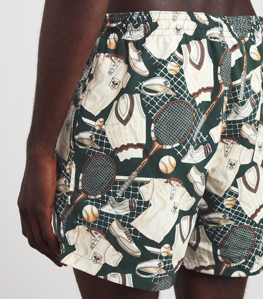 Tennis Print Amalfi Swim Shorts GREEN MULTI Image 6