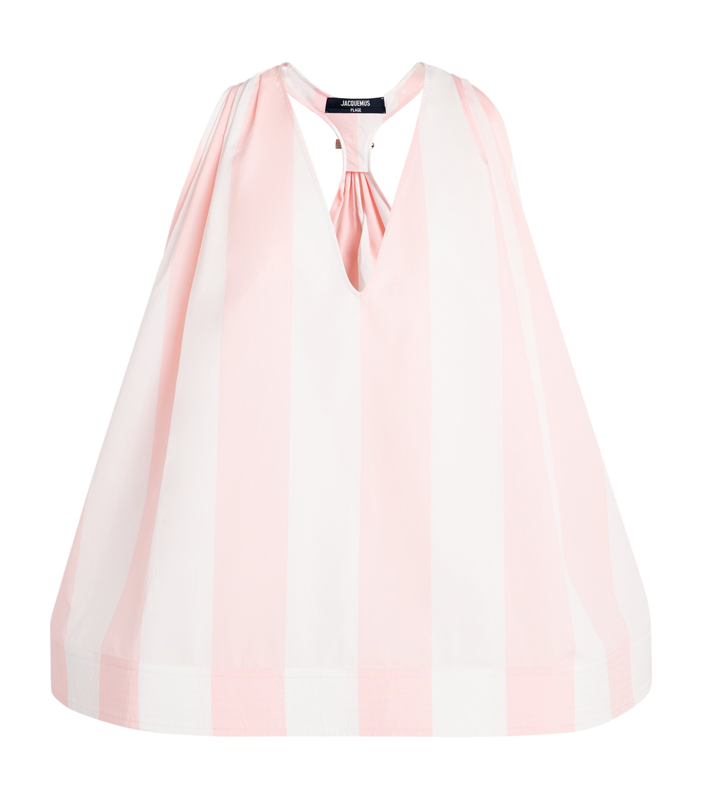 Jacquemus Womens Cotton Stripe Norma Top Big Stripes Ligh Image 1