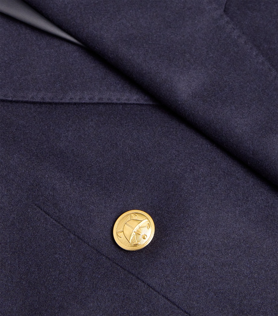 Wool Double-Breasted Blazer NAVY Image 5