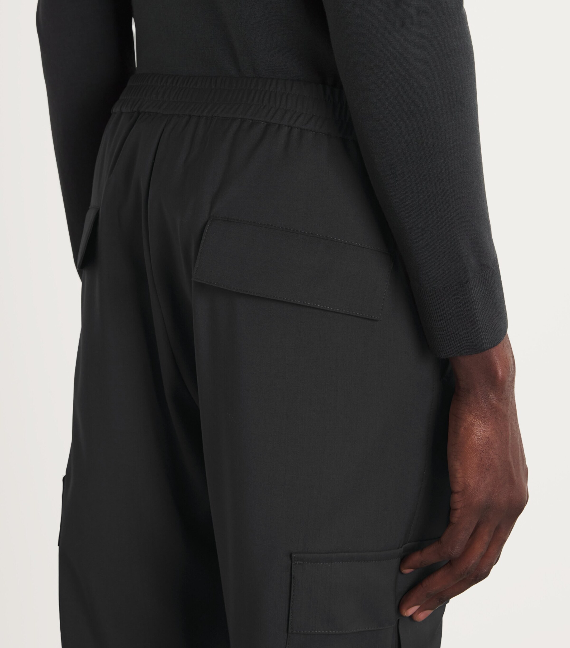 Virgin Wool Cargo Trousers 580 PIOMBO Image 6